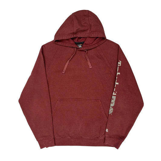 Rain Repel Timberland Spellout Hoodie - 2XL Burgundy Cotton Blend