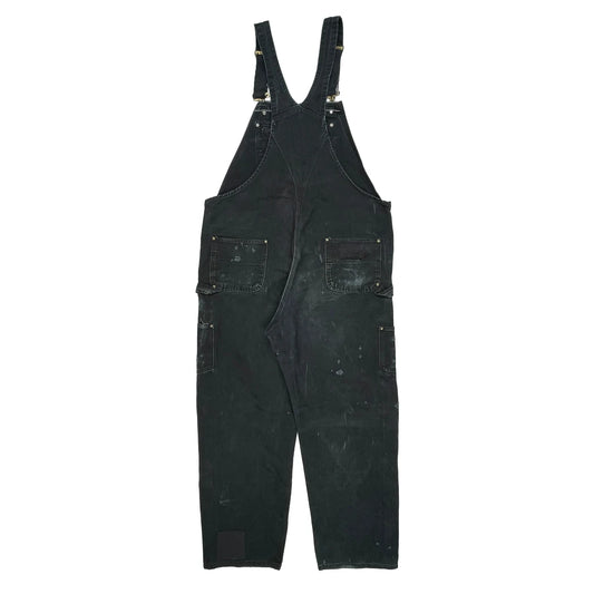 None Carhartt Double Knee Dungarees - 40W 34L Black Cotton