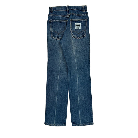 70S Made In USA Levis White Tab Double Horse Jeans - 25W 31L Blue Denim