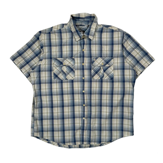 Timberland Checked Short Sleeve Shirt - XL Blue Cotton