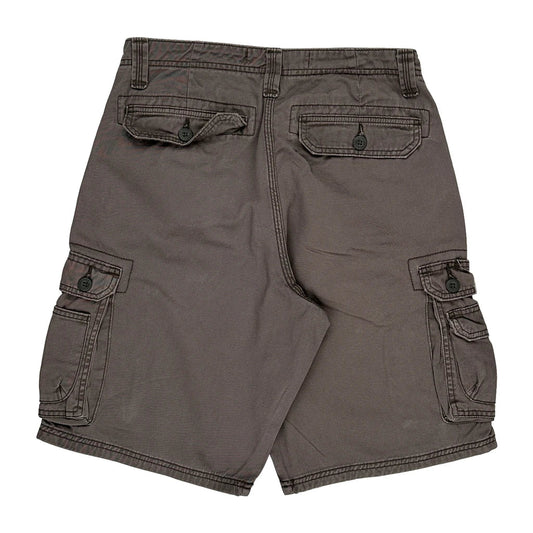 Lee Cargo Shorts - 32W 11L Grey Cotton