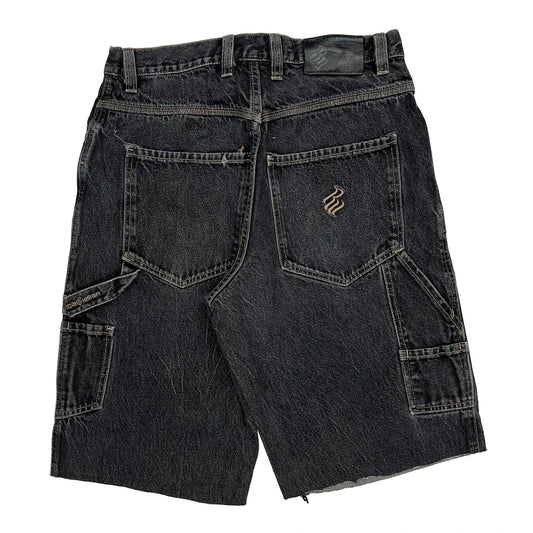 Rocawear Hip Hop Denim Shorts - 34W 13L Grey Cotton