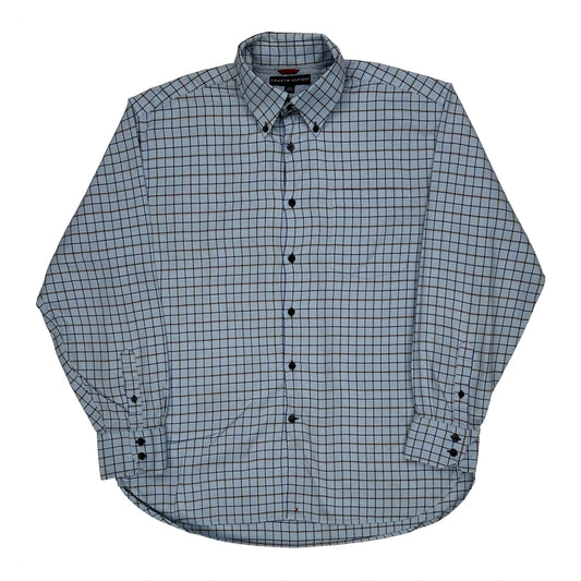 Tommy Hilfiger Checked Shirt - Large Blue Cotton
