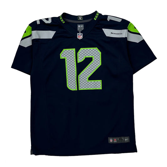 Vintage Seahawks Nike Nfl Jersey - XL Navy Polyester