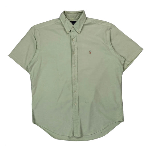 Ralph Lauren Short Sleeve Shirt - Large Green Cotton