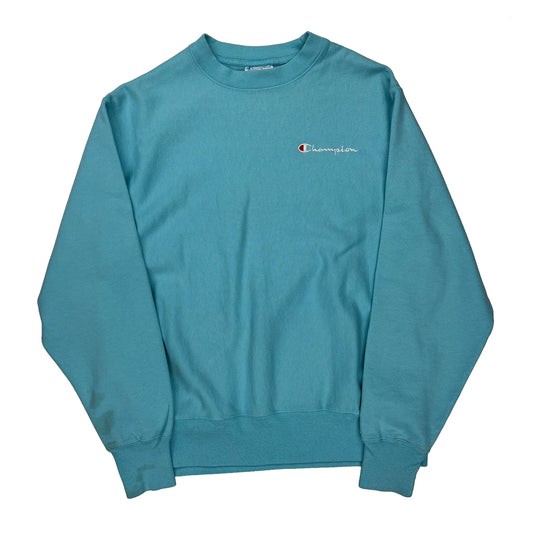 Reverse Weave Champion Sweatshirt - Medium Blue Cotton