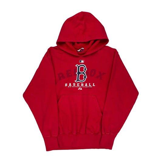 Red Sox Majestic Mlb Hoodie - Large Red Cotton