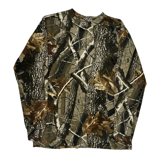 Vintage Unbranded Camo Long Sleeve T-Shirt - Medium Camo Cotton