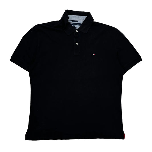 Vintage Tommy Hilfiger Polo Shirt - XL Black Cotton