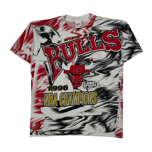 Nba Champions 1996 Chicago Bulls Graphic T-Shirt - XL Multicoloured Cotton