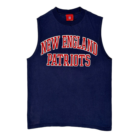 Vintage New England Patriots Nfl Vest - Medium Blue Cotton