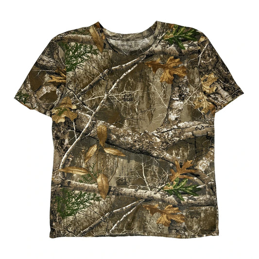 Realtree Camo T-Shirt - XL Brown Cotton Blend