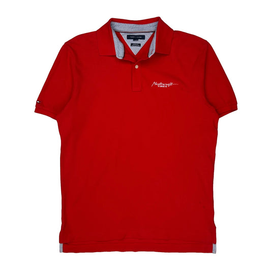 Tommy Hilfiger Polo Shirt - Medium Red Cotton