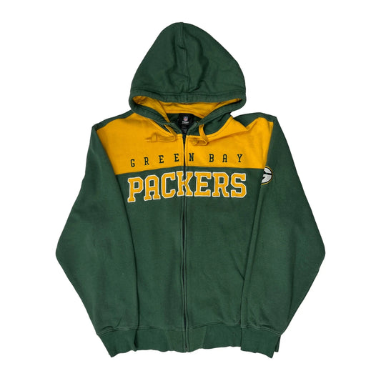 Green Bay Packers N.F.L. Team Apparel Graphic Hoodie - Large Green Cotton Blend