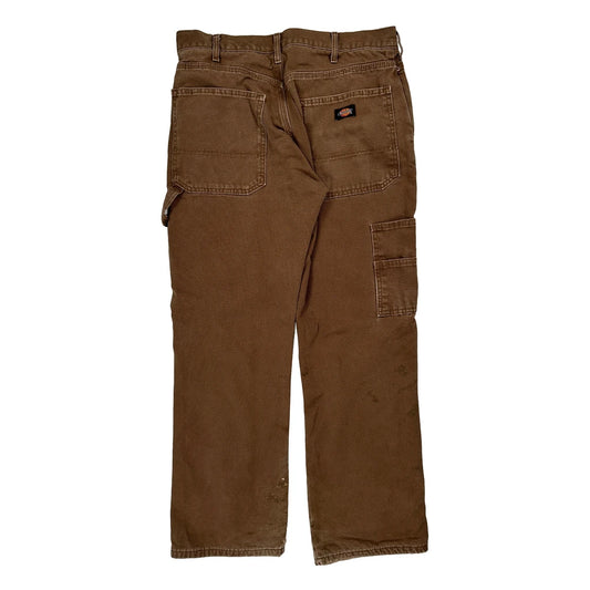 Dickies Carpenter Trousers - 32W 31L Brown Cotton