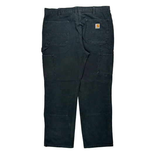 Carhartt Double Knee Carpenter Trousers - 37W 31L Black Cotton