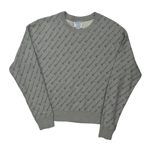 Reverse Weave Champion Sweatshirt - Small Grey Cotton Blend