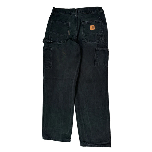 Carhartt Carpenter Trousers - 30W 32L Black Cotton