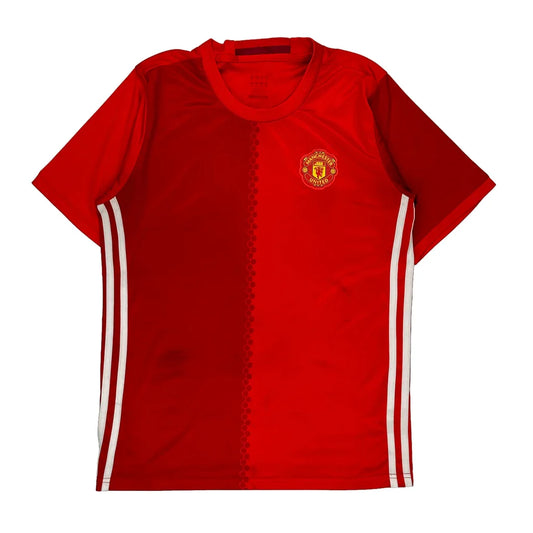 Manchester United Adidas Football Shirt - Small Red Polyester