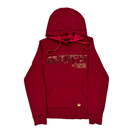 Avirex Graphic Hoodie - Medium Red Cotton