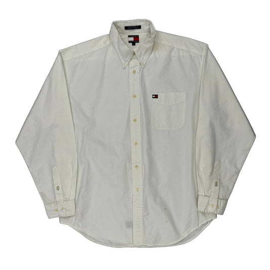 Tommy Hilfiger Shirt - Large White Cotton