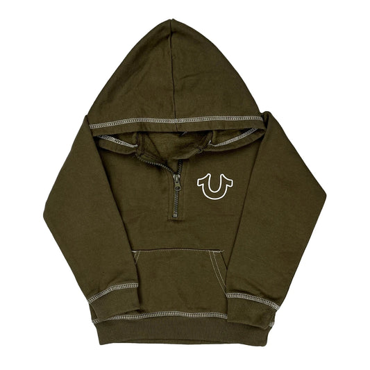 Age 3 True Religion Graphic Hoodie - 2XS Khaki Cotton Blend