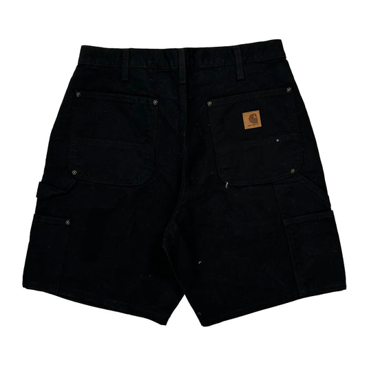 Carhartt Double Knee Carpenter Shorts - 32W 8L Black Cotton