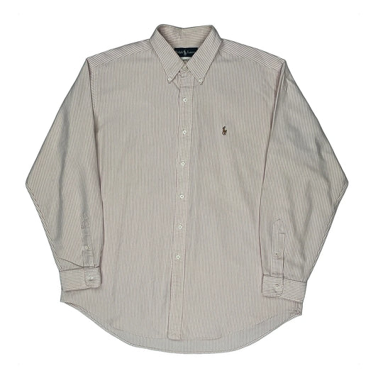 Ralph Lauren Striped Shirt - XL Red Cotton