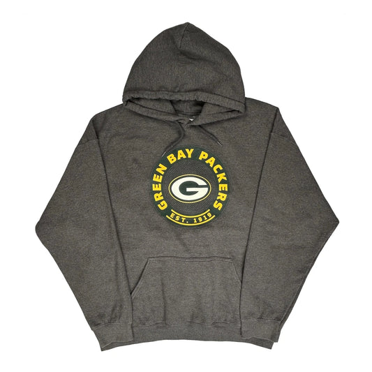 Green Bay Packers Nfl Graphic Hoodie - XL Grey Cotton Blend