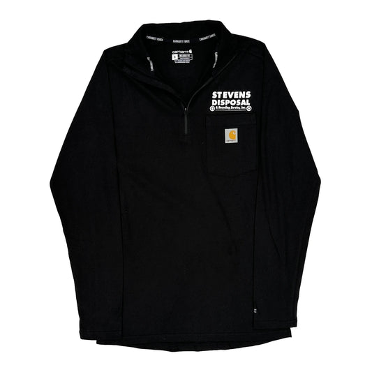 Stevens Disposal & Recycling Services Inc. Carhartt Long Sleeve T-Shirt - Small Black Cotton