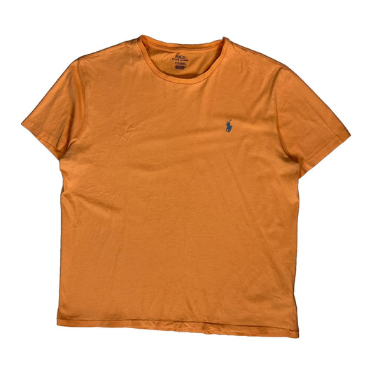 Polo By Ralph Lauren T-Shirt - Large Orange Cotton