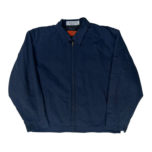 Red Kap Workwear Harrington Jacket - Large Navy Polyester Blend
