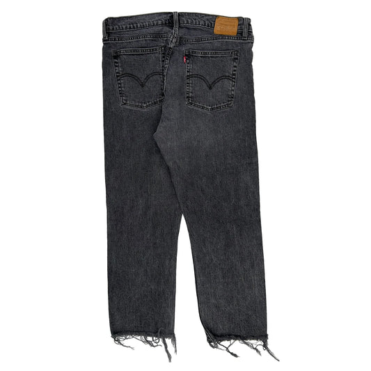 501 Levis Jeans - 32W UK 12 Grey Cotton