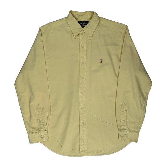 Classic Fit Ralph Lauren Shirt - Large Yellow Cotton