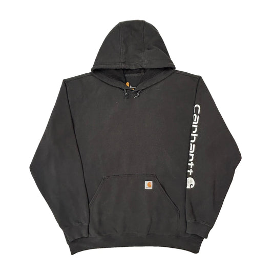 Carhartt Spellout Hoodie - XL Black Cotton
