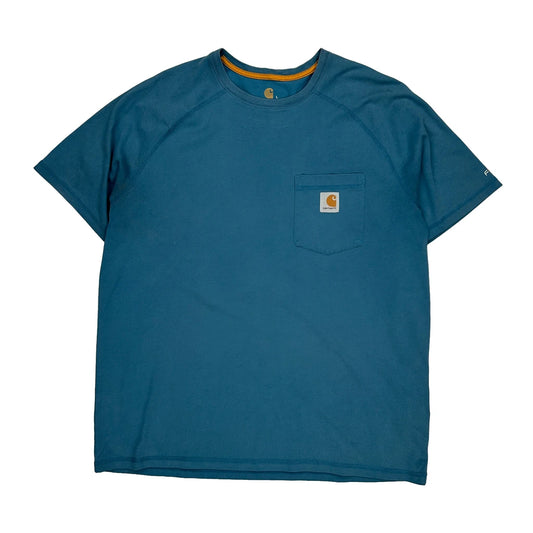 Carhartt T-Shirt - Large Blue Cotton