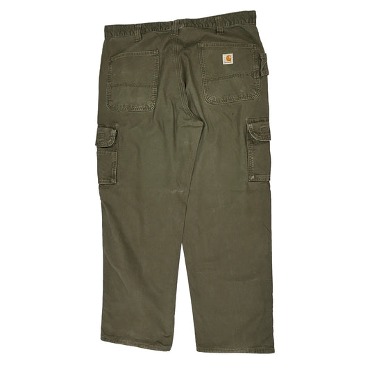 Carhartt Cargo Trousers - 38W 32L Green Cotton