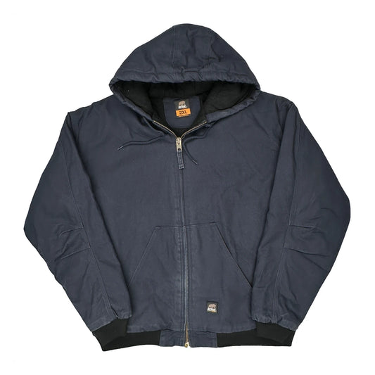 Lined Berne Workwear Jacket - 2XL Navy Cotton Blend
