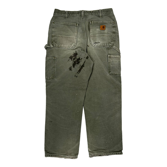 Carhartt Carpenter Trousers - 31W 30L Green Cotton