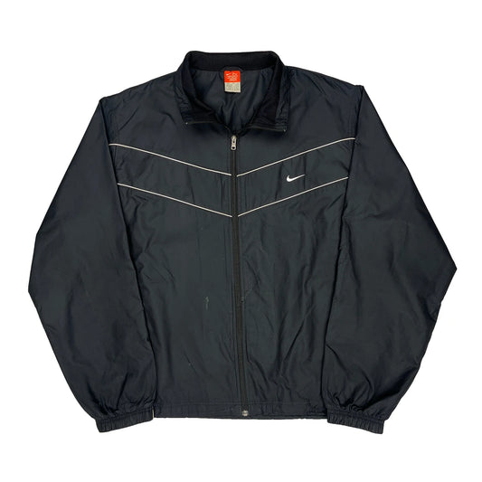 Vintage Nike Windbreaker - 2XL Black Polyester