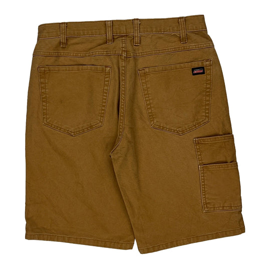 Dickies Carpenter Shorts - 32W 11L Brown Cotton Blend
