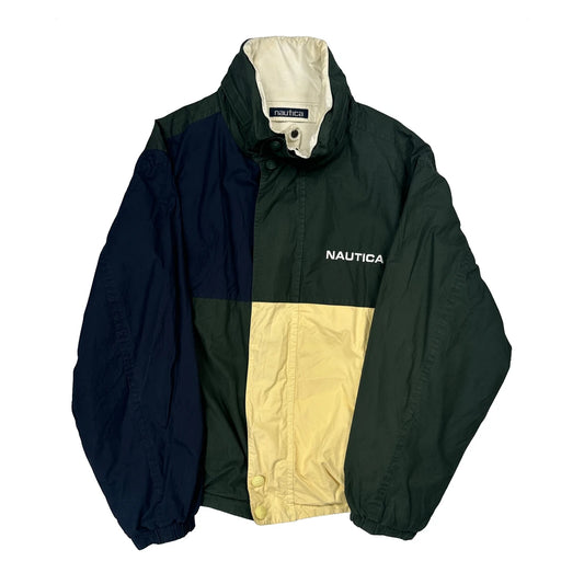 Nautica Windbreaker - Large Green Cotton