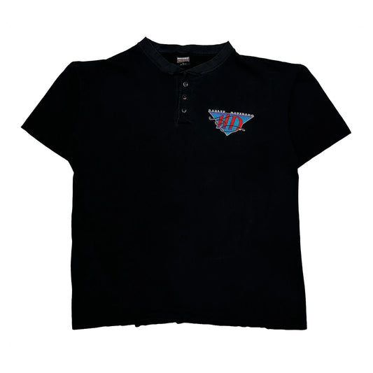 Vintage Strength Power Attitude Lifestyle American Harley Davidson Graphic T-Shirt - Large Black Cotton