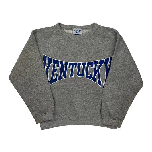 Age 7-8 Kentucky Reebok College Sweatshirt - Medium Grey Cotton Blend