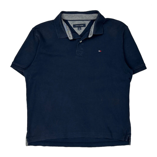 Tommy Hilfiger Polo Shirt - Medium Navy Cotton