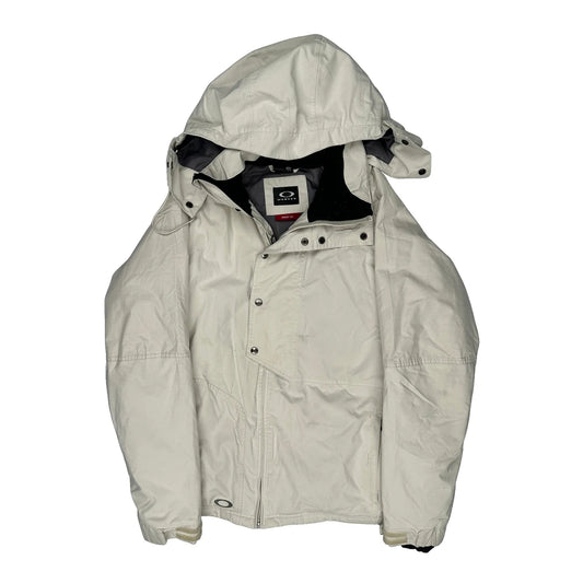 Vintage Oakley Tactical Snow Ski Jacket - Medium White Polyester