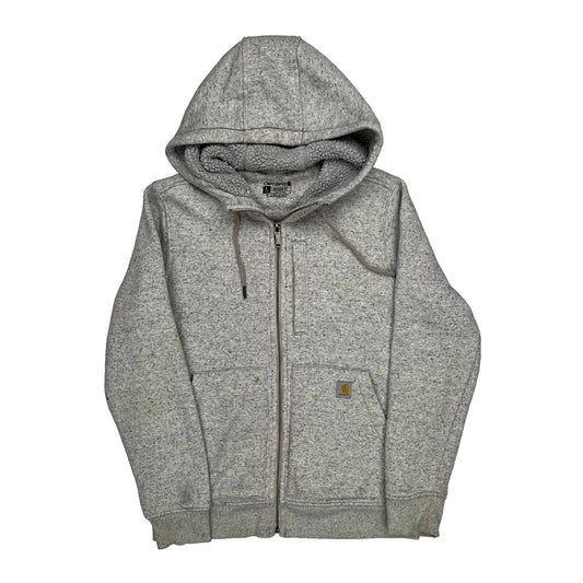Carhartt Hoodie - Small Grey Cotton Blend