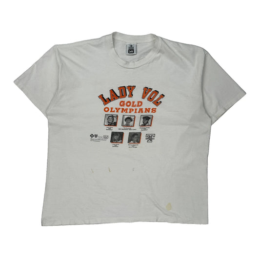 Lady Vol Gold Olympians Lee Graphic T-Shirt - XL White Cotton