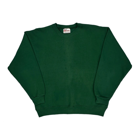 Made In USA 90S Blank Hanes Sweatshirt - Medium Green Cotton