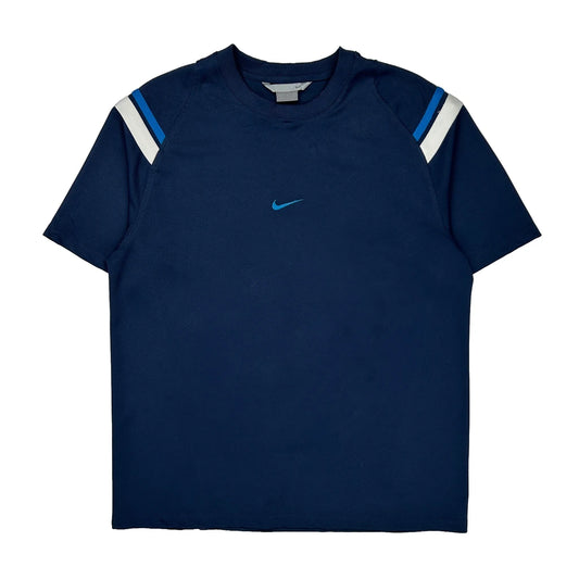 Nike T-Shirt - Large Blue Polyester